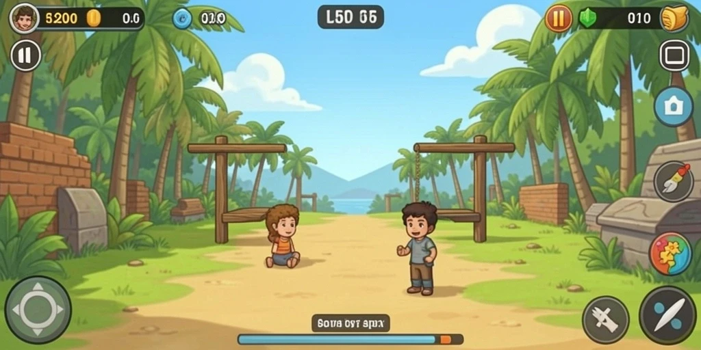 Tampilan antarmuka utama game dengan berbagai pilihan mode.
