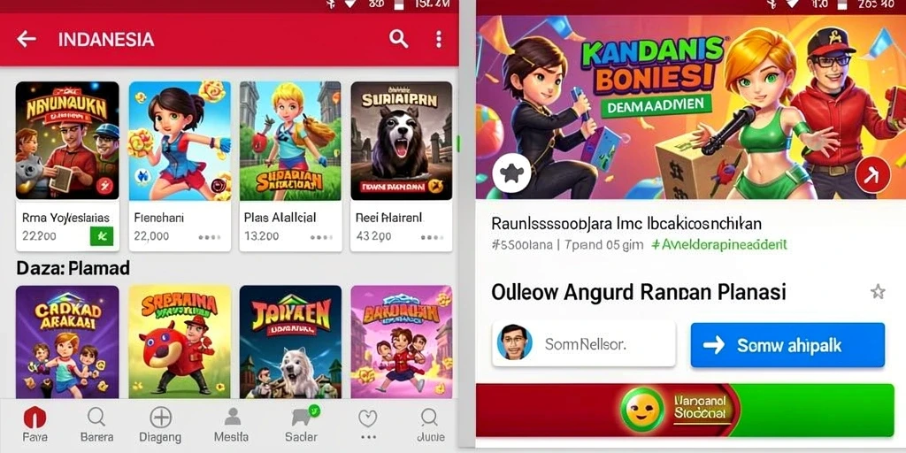 Screenshot INDSLOT menampilkan antarmuka utama yang menarik.