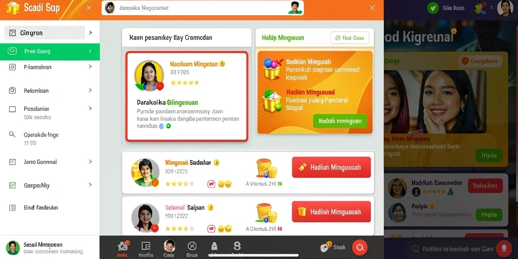 Tampilan antarmuka yang menarik dan user-friendly.
